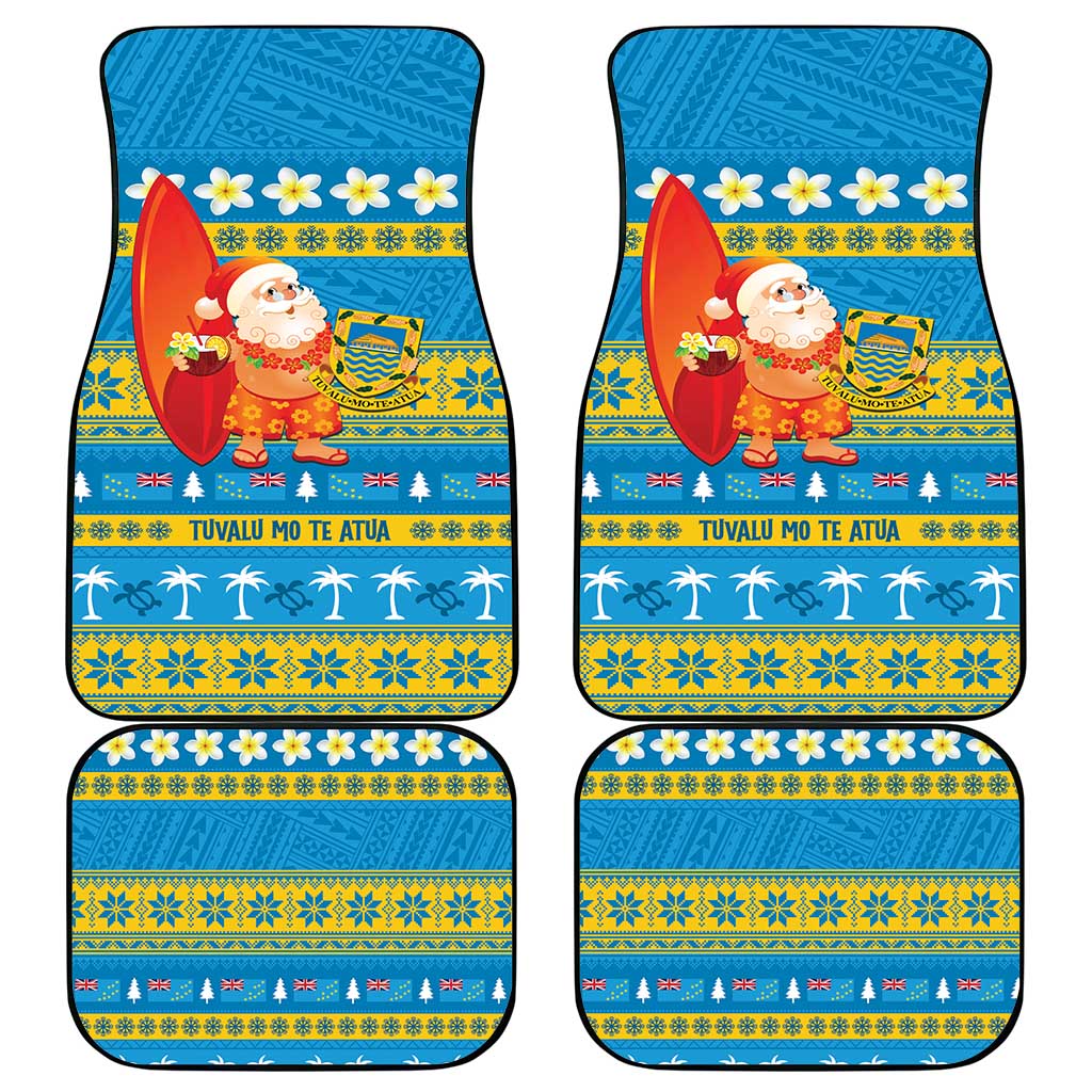 Tuvalu Christmas Car Mats Cute Santa Manuia te Kilisimasi - Polynesian Pride