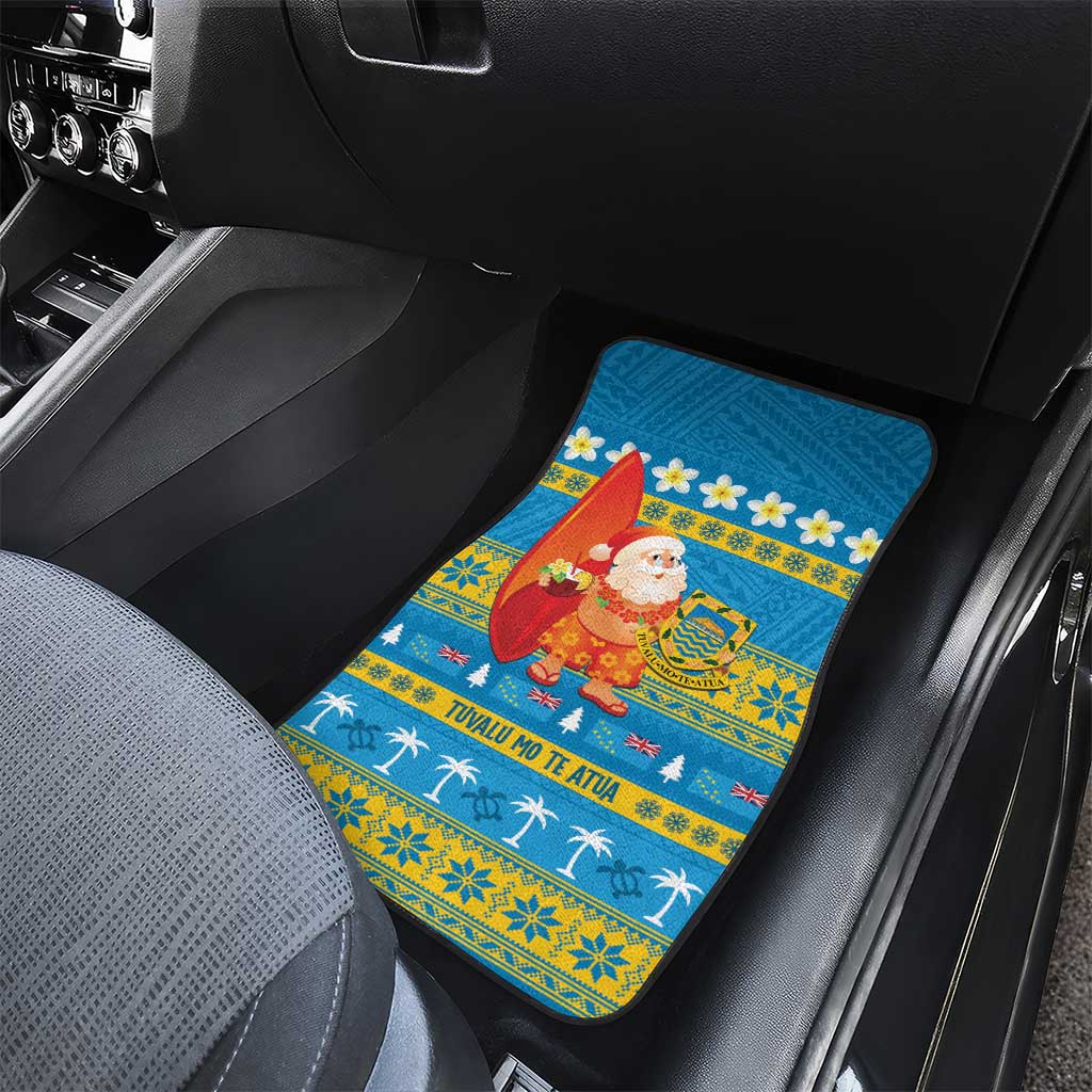Tuvalu Christmas Car Mats Cute Santa Manuia te Kilisimasi - Polynesian Pride