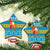 Tuvalu Christmas Ceramic Ornament Cute Santa Manuia te Kilisimasi - Polynesian Pride