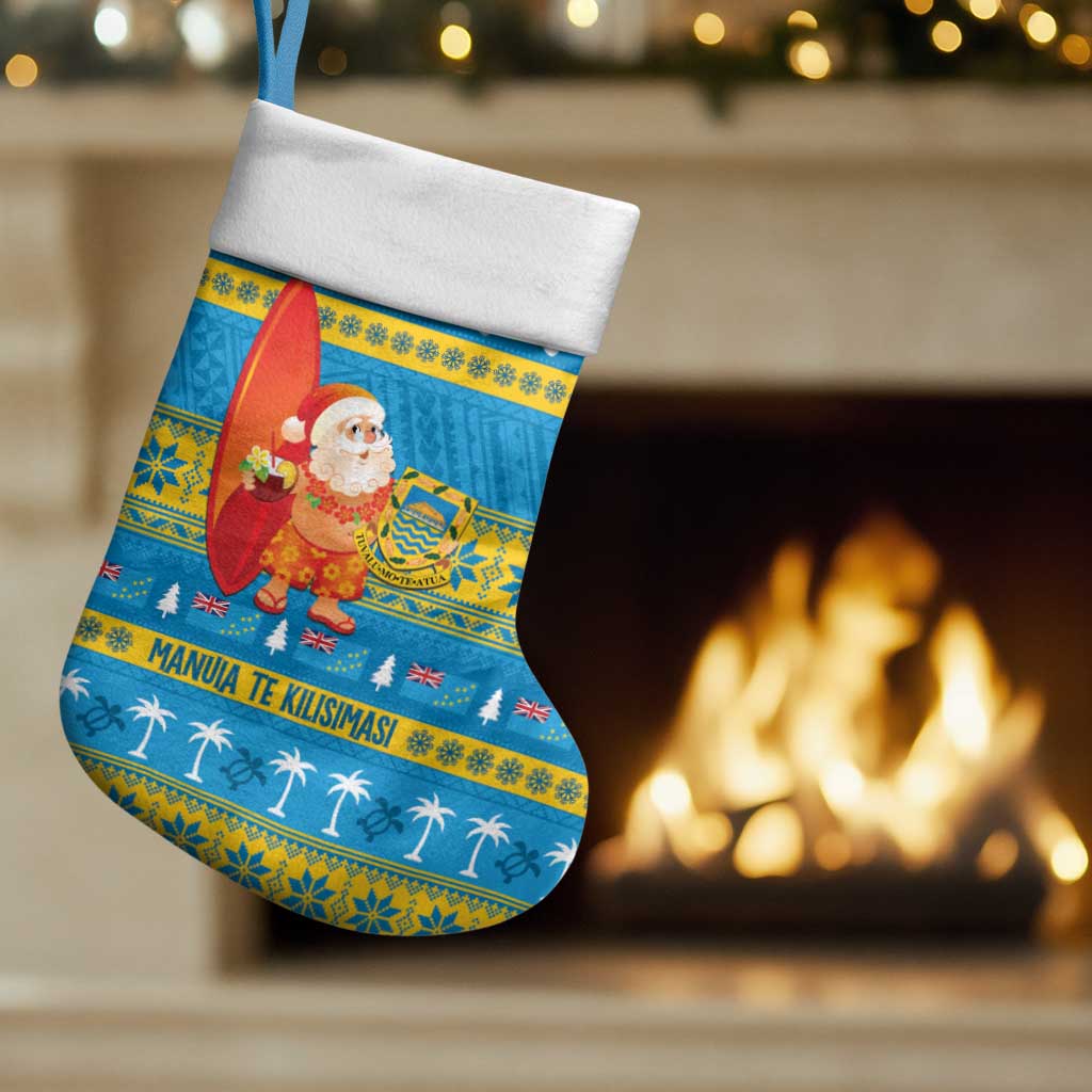 Tuvalu Christmas Stocking Cute Santa Manuia te Kilisimasi - Polynesian Pride