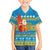Tuvalu Christmas Family Matching Long Sleeve Bodycon Dress and Hawaiian Shirt Cute Santa Manuia te Kilisimasi - Polynesian Pride