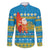 Tuvalu Christmas Family Matching Off Shoulder Short Dress and Hawaiian Shirt Cute Santa Manuia te Kilisimasi - Polynesian Pride