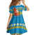 Tuvalu Christmas Family Matching Short Sleeve Bodycon Dress and Hawaiian Shirt Cute Santa Manuia te Kilisimasi - Polynesian Pride
