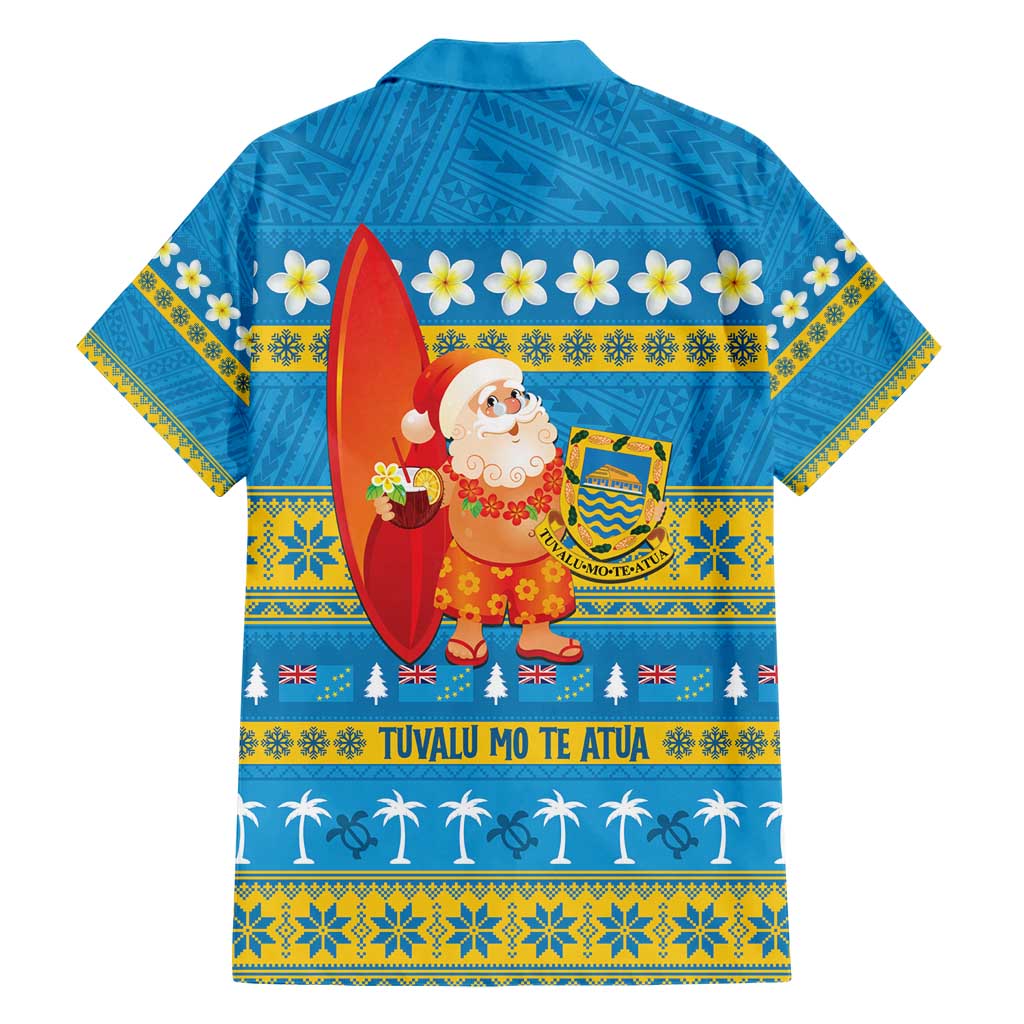 Tuvalu Christmas Hawaiian Shirt Cute Santa Manuia te Kilisimasi - Polynesian Pride