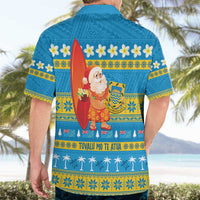 Tuvalu Christmas Hawaiian Shirt Cute Santa Manuia te Kilisimasi - Polynesian Pride