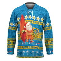 Tuvalu Christmas Hockey Jersey Cute Santa Manuia te Kilisimasi - Polynesian Pride