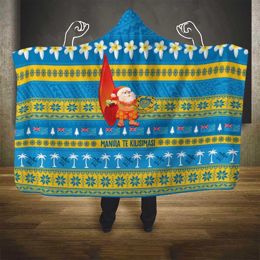 Tuvalu Christmas Hooded Blanket Cute Santa Manuia te Kilisimasi - Polynesian Pride