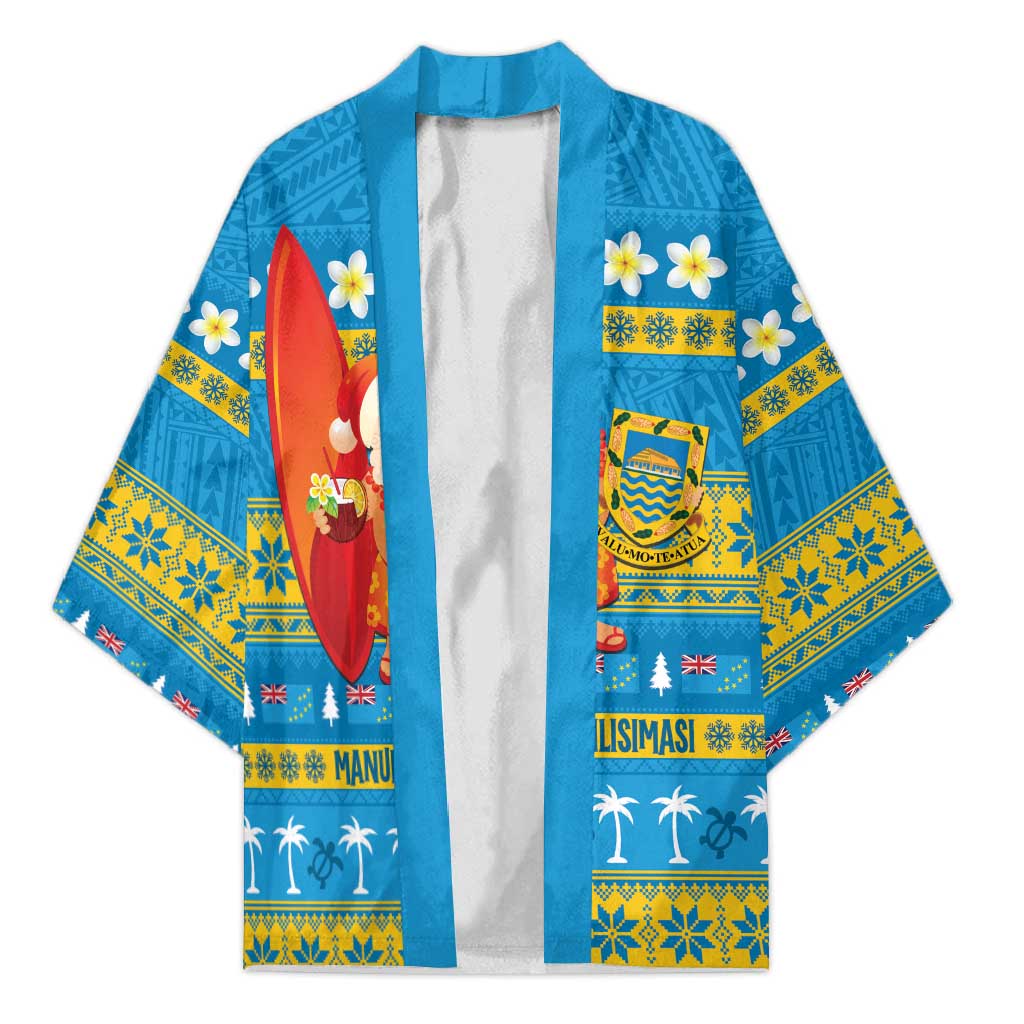 Tuvalu Christmas Kimono Cute Santa Manuia te Kilisimasi - Polynesian Pride