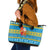 Tuvalu Christmas Leather Tote Bag Cute Santa Manuia te Kilisimasi - Polynesian Pride