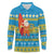 Tuvalu Christmas Long Sleeve Polo Shirt Cute Santa Manuia te Kilisimasi - Polynesian Pride