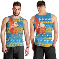 Tuvalu Christmas Men Tank Top Cute Santa Manuia te Kilisimasi - Polynesian Pride