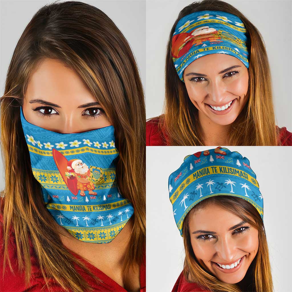 Tuvalu Christmas Neck Gaiter Cute Santa Manuia te Kilisimasi - Polynesian Pride