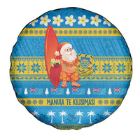 Tuvalu Christmas Spare Tire Cover Cute Santa Manuia te Kilisimasi - Polynesian Pride