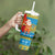 Tuvalu Christmas Tumbler With Handle Cute Santa Manuia te Kilisimasi - Polynesian Pride