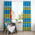 Tuvalu Christmas Window Curtain Cute Santa Manuia te Kilisimasi - Polynesian Pride