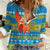 Tuvalu Christmas Women Casual Shirt Cute Santa Manuia te Kilisimasi - Polynesian Pride