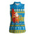 Tuvalu Christmas Women Sleeveless Polo Shirt Cute Santa Manuia te Kilisimasi - Polynesian Pride