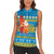 Tuvalu Christmas Women Sleeveless Polo Shirt Cute Santa Manuia te Kilisimasi - Polynesian Pride