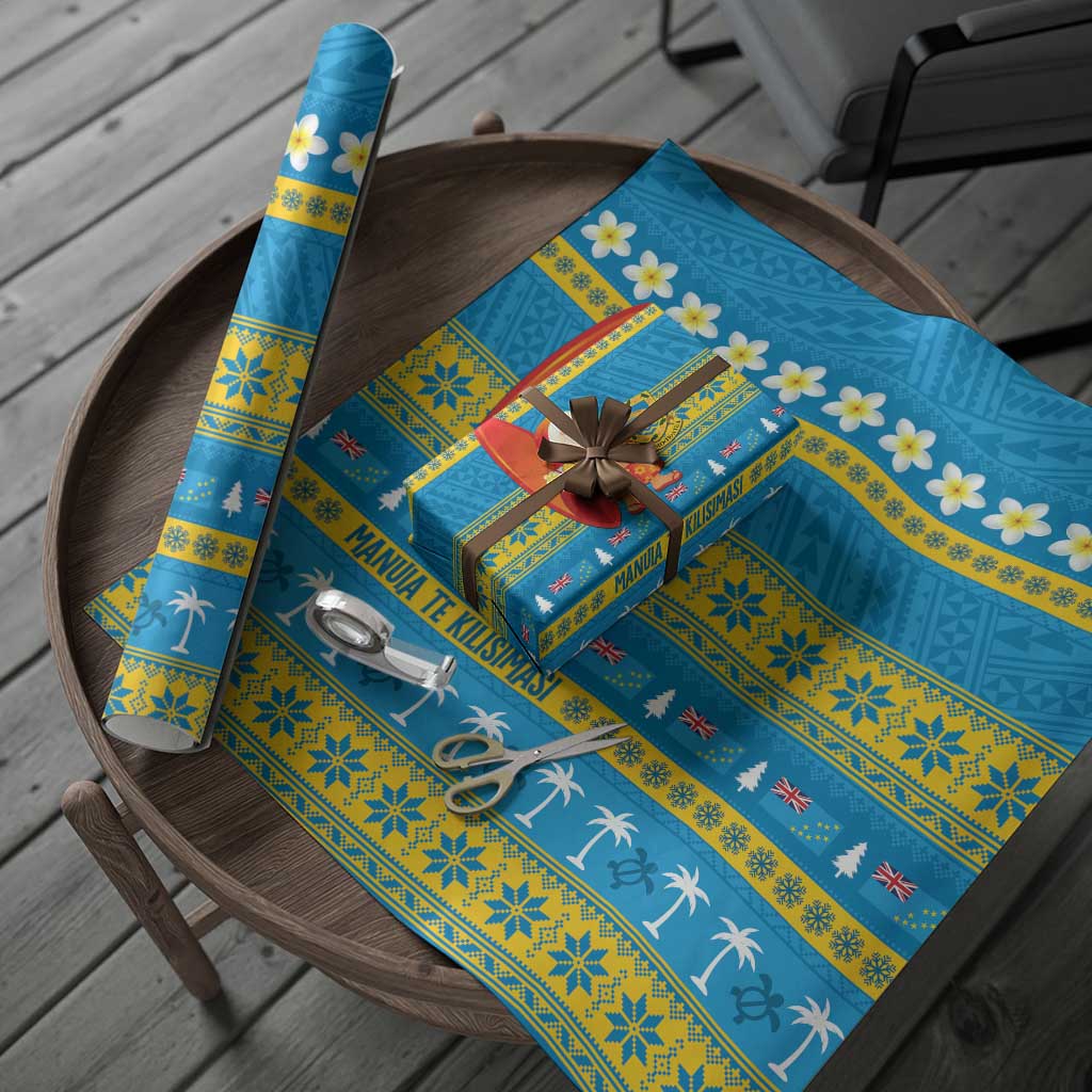 Tuvalu Christmas Wrapping Paper Cute Santa Manuia te Kilisimasi - Polynesian Pride