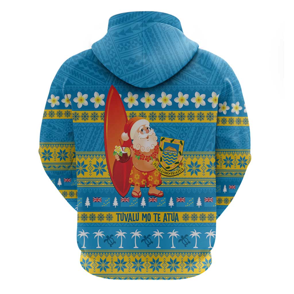 Tuvalu Christmas Zip Hoodie Cute Santa Manuia te Kilisimasi - Polynesian Pride