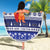 Nauru Christmas Beach Blanket Cute Santa Coat Of Arms Merry Xmas - Polynesian Pride