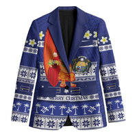 Nauru Christmas Blazer Cute Santa Coat Of Arms Merry Xmas - Polynesian Pride