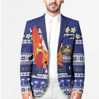 Nauru Christmas Blazer Cute Santa Coat Of Arms Merry Xmas - Polynesian Pride