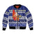 Nauru Christmas Bomber Jacket Cute Santa Coat Of Arms Merry Xmas - Polynesian Pride