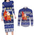 Nauru Christmas Couples Matching Long Sleeve Bodycon Dress and Long Sleeve Button Shirt Cute Santa Coat Of Arms Merry Xmas - Polynesian Pride