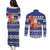 Nauru Christmas Couples Matching Puletasi and Long Sleeve Button Shirt Cute Santa Coat Of Arms Merry Xmas - Polynesian Pride