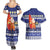 Nauru Christmas Couples Matching Summer Maxi Dress and Hawaiian Shirt Cute Santa Coat Of Arms Merry Xmas - Polynesian Pride