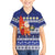Nauru Christmas Family Matching Long Sleeve Bodycon Dress and Hawaiian Shirt Cute Santa Coat Of Arms Merry Xmas - Polynesian Pride