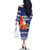 Nauru Christmas Family Matching Off The Shoulder Long Sleeve Dress and Hawaiian Shirt Cute Santa Coat Of Arms Merry Xmas - Polynesian Pride