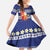 Nauru Christmas Family Matching Short Sleeve Bodycon Dress and Hawaiian Shirt Cute Santa Coat Of Arms Merry Xmas - Polynesian Pride