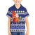 Nauru Christmas Family Matching Short Sleeve Bodycon Dress and Hawaiian Shirt Cute Santa Coat Of Arms Merry Xmas - Polynesian Pride