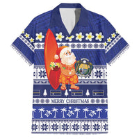 Nauru Christmas Hawaiian Shirt Cute Santa Coat Of Arms Merry Xmas - Polynesian Pride
