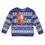 Nauru Christmas Kid Ugly Christmas Sweater Cute Santa Coat Of Arms Merry Xmas - Polynesian Pride