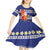 Nauru Christmas Kid Short Sleeve Dress Cute Santa Coat Of Arms Merry Xmas - Polynesian Pride