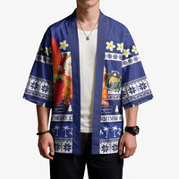 Nauru Christmas Kimono Cute Santa Coat Of Arms Merry Xmas - Polynesian Pride
