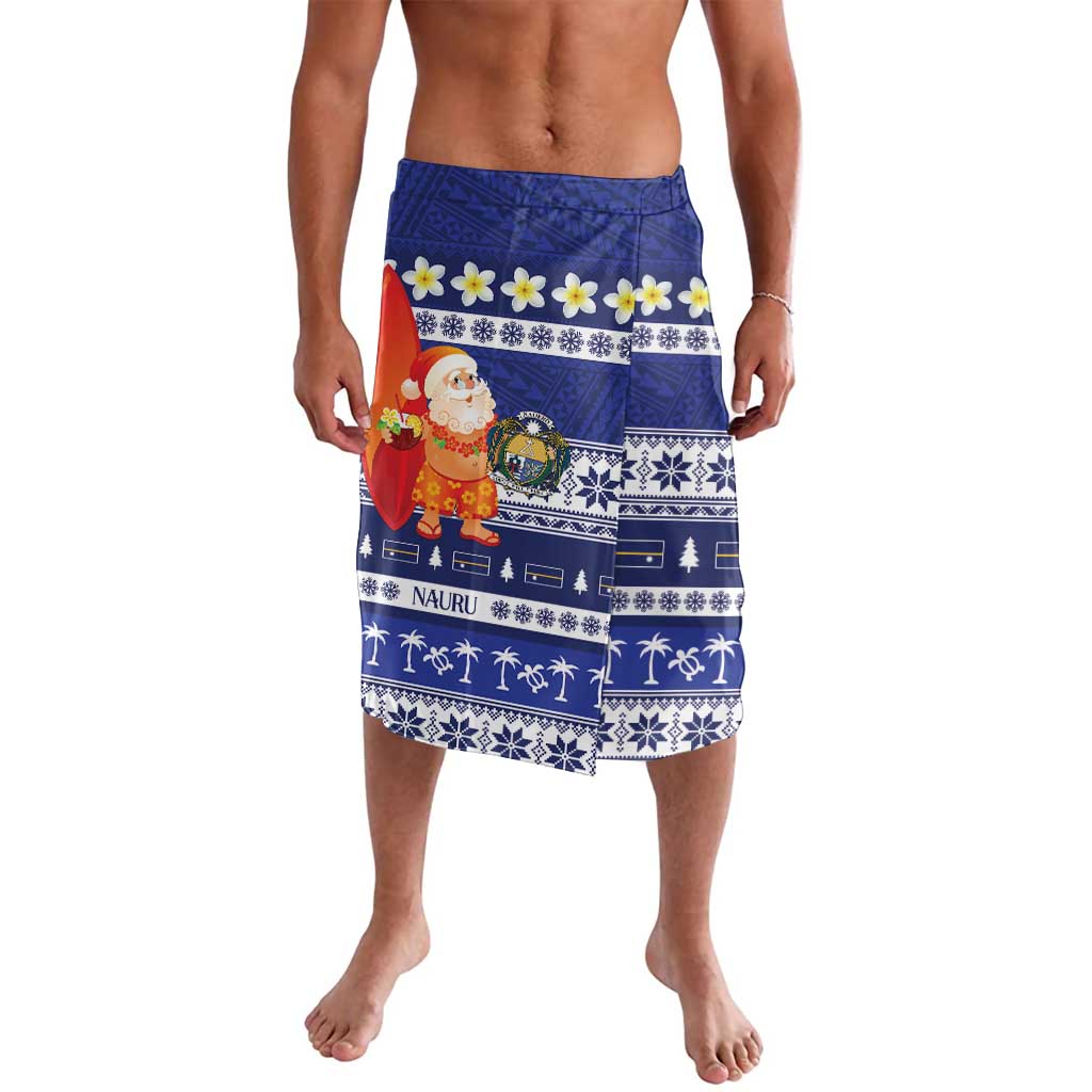 Nauru Christmas Lavalava Cute Santa Coat Of Arms Merry Xmas - Polynesian Pride