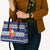 Nauru Christmas Leather Bag Cute Santa Coat Of Arms Merry Xmas - Polynesian Pride
