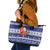 Nauru Christmas Leather Tote Bag Cute Santa Coat Of Arms Merry Xmas - Polynesian Pride