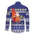 Nauru Christmas Long Sleeve Button Shirt Cute Santa Coat Of Arms Merry Xmas - Polynesian Pride