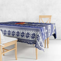 Nauru Christmas Tablecloth Cute Santa Coat Of Arms Merry Xmas - Polynesian Pride