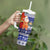 Nauru Christmas Tumbler With Handle Cute Santa Coat Of Arms Merry Xmas - Polynesian Pride