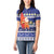 Nauru Christmas Women Polo Shirt Cute Santa Coat Of Arms Merry Xmas - Polynesian Pride