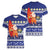 Nauru Christmas Women V-Neck T-Shirt Cute Santa Coat Of Arms Merry Xmas - Polynesian Pride