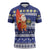 Nauru Christmas Zipper Polo Shirt Cute Santa Coat Of Arms Merry Xmas - Polynesian Pride