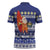 Nauru Christmas Zipper Polo Shirt Cute Santa Coat Of Arms Merry Xmas - Polynesian Pride