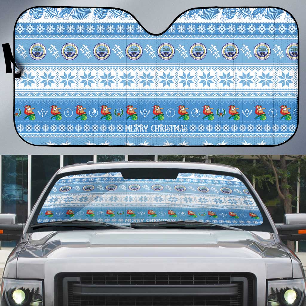FSM Christmas Auto Sun Shade Merry Xmas Federated States of Micronesia - Polynesian Pride